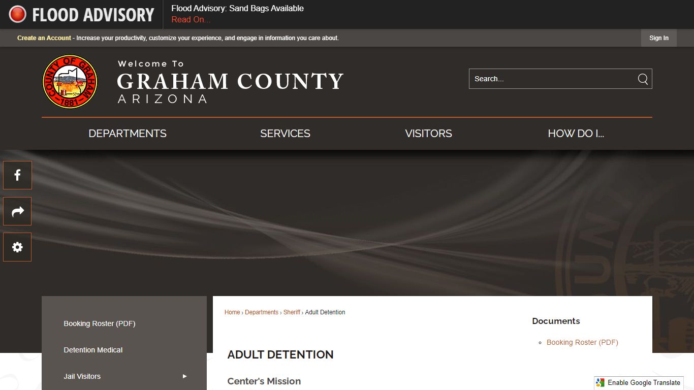 Adult Detention | Graham County, AZ